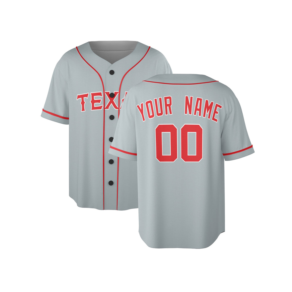 Custom 1994 Texas Baseball Jersey – Gray Heritage Throwback Style, Personalized Name & Number for Kids & Adults-4