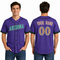 Custom 2000 Arizona Baseball Jersey – Purple Throwback Style, Personalized Name & Number for Kids & Adults-1