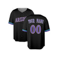 Custom 2001 Arizona Baseball Jersey – Black Athletic Style, Personalized Name & Number for Kids & Adults-3
