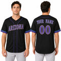 Custom 2001 Arizona Baseball Jersey – Black Athletic Style, Personalized Name & Number for Kids & Adults-1