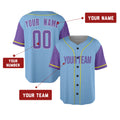 Custom 2025 Colorado Baseball Jersey – Light Blue Purple City-Inspired Style, Personalized Name & Number for Kids & Adults-2