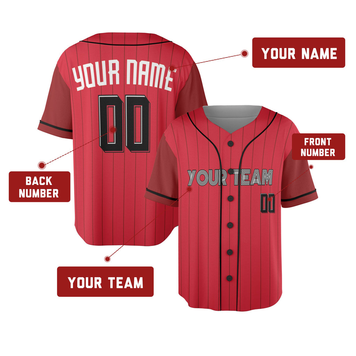 Custom 2026 Cincinnati Baseball Jersey – Red City-Inspired Style, Personalized Name & Number for Kids & Adult-2