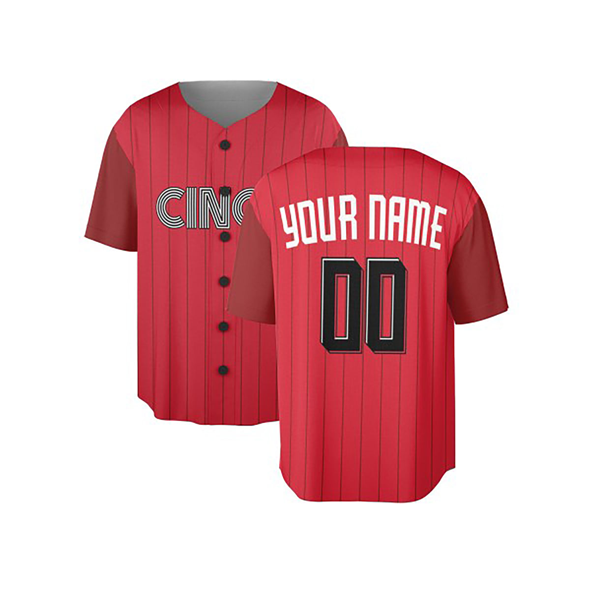 Custom 2026 Cincinnati Baseball Jersey – Red City-Inspired Style, Personalized Name & Number for Kids & Adults-3