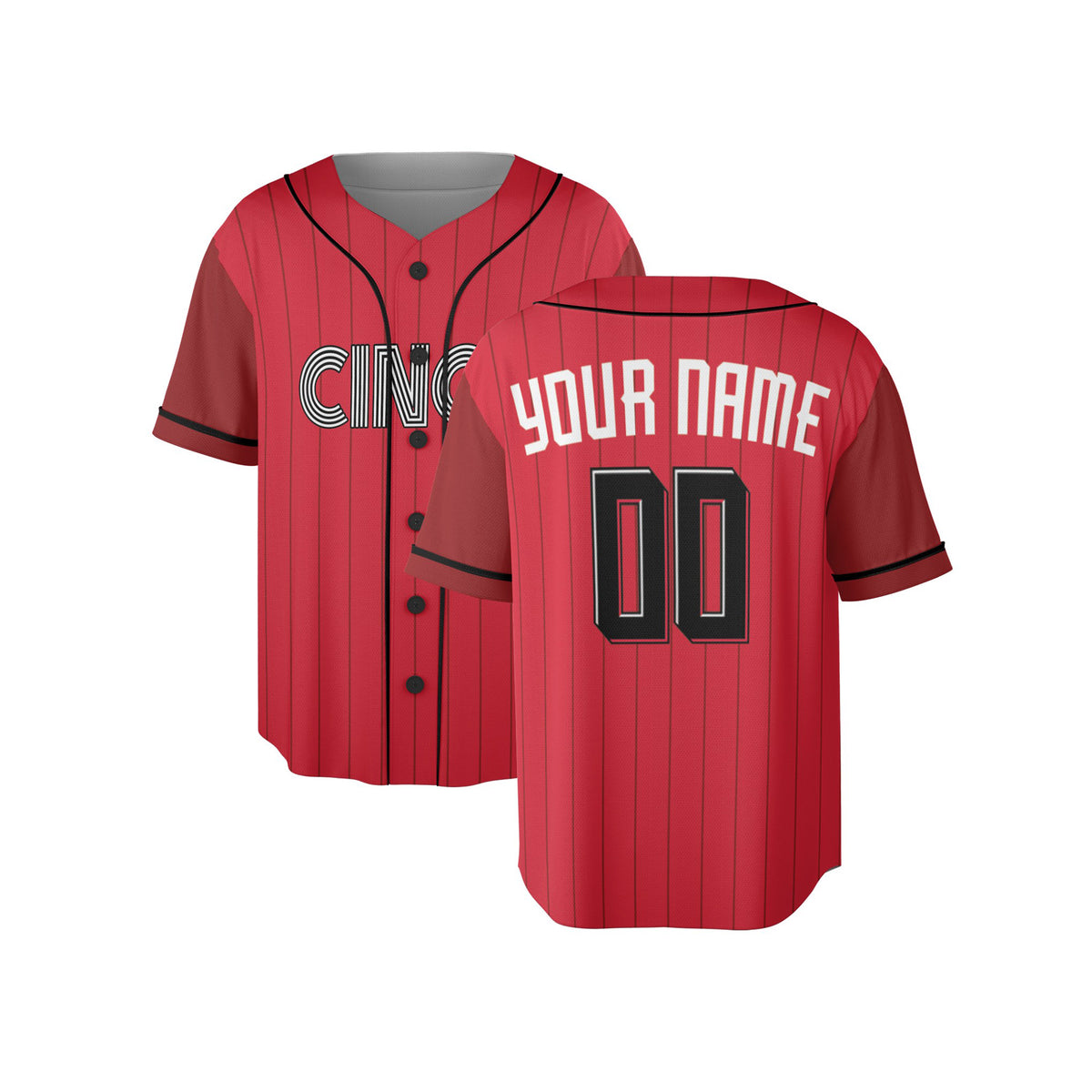 Custom 2026 Cincinnati Baseball Jersey – Red City-Inspired Style, Personalized Name & Number for Kids & Adults-4