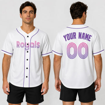 Custom 2026 Kansas City Baseball Jersey – White City-Inspired Style, Personalized Name & Number for Kids & Adults-1