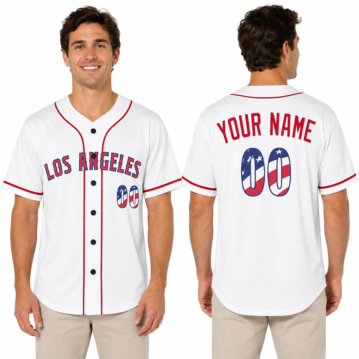 Custom Anaheim Baseball Jersey – USA 250th Anniversary Fourth of July Stadium Style, Personalized Name & Number for Kids & Adults-1