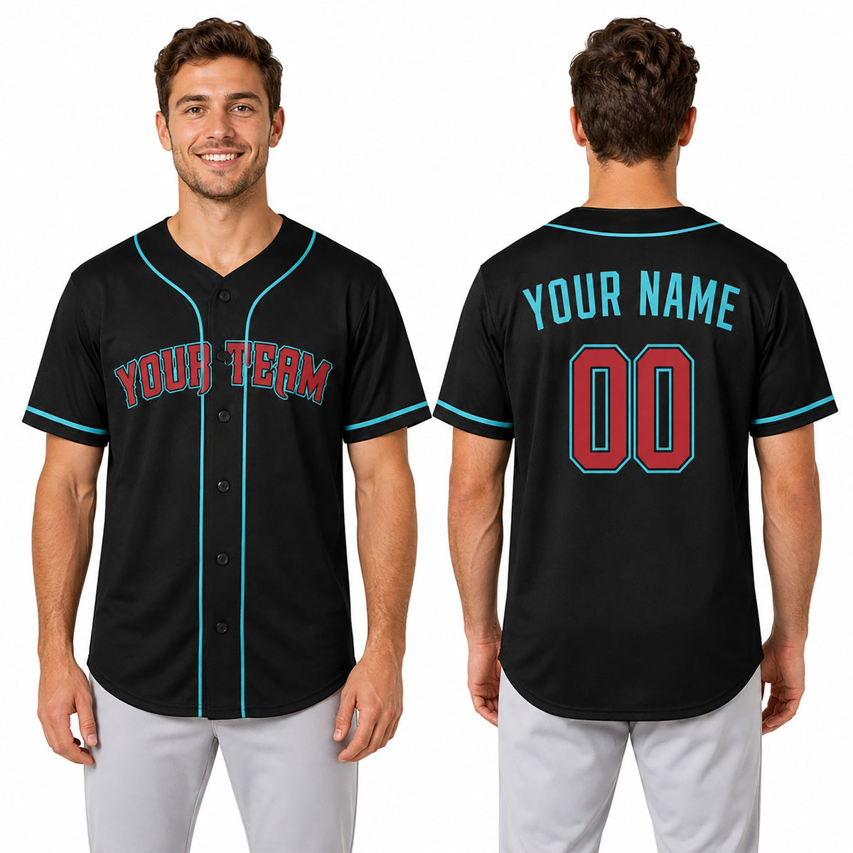 Custom Arizona Baseball Jersey – Black Game Day Style, Personalized Name & Number for Kids & Adults-3