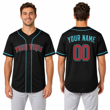 Custom Arizona Baseball Jersey – Black Game Day Style, Personalized Name & Number for Kids & Adults-3