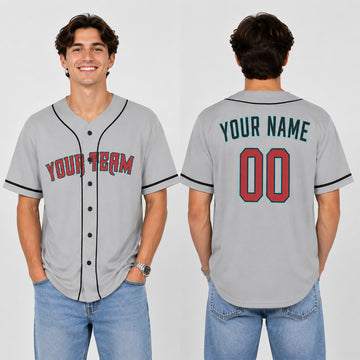 Custom Arizona Baseball Jersey – Road Gray Style, Personalized Name & Number for Kids & Adults-1