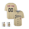 Custom Arizona Baseball Jersey – Sand Desert-Inspired Style, Personalized Name & Number for Kids & Adults-3