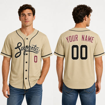 Custom Arizona Baseball Jersey – Sand Desert-Inspired Style, Personalized Name & Number for Kids & Adults-1