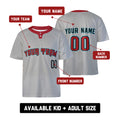 Custom Arizona Two-Button Baseball Jersey – Gray Road Style, Personalized Name & Number for Men, Women & Youth-2