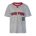 Custom Arizona Two-Button Baseball Jersey – Gray Road Style, Personalized Name & Number for Men, Women & Youth-4