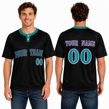 Custom Arizona Two-Button Baseball Jersey – Heritage Throwback Style, Personalized Name & Number for Men, Women & Youth-1