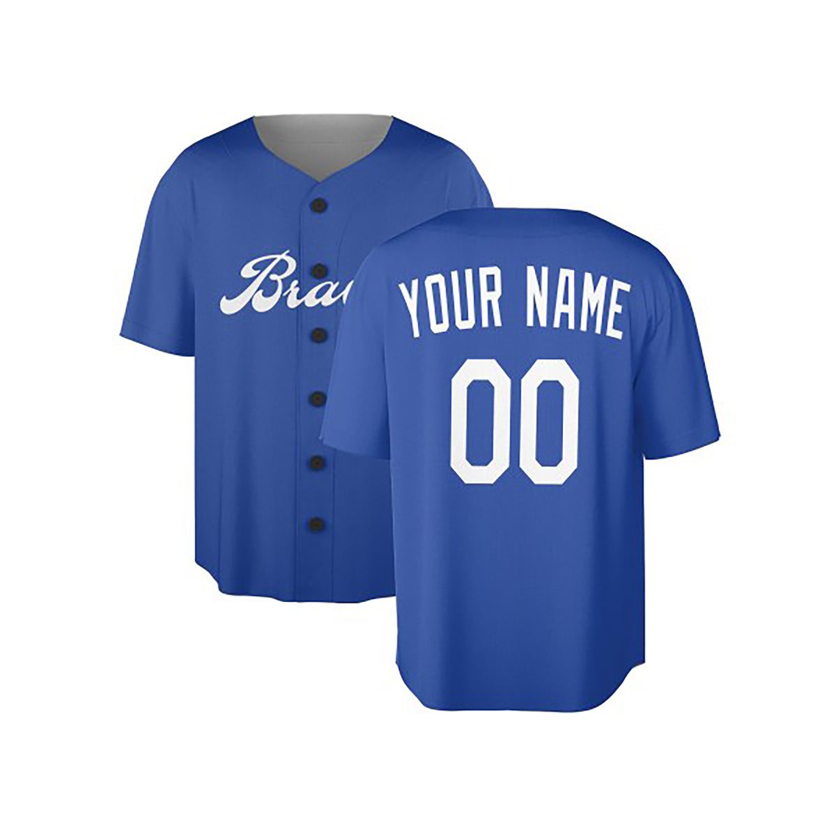 Custom Atlanta Baseball Jersey – Royal Training Style, Personalized Name & Number for Kids & Adults-3