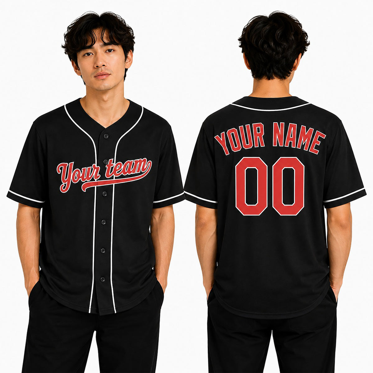 Custom Baltimore Baseball Jersey – Blackout Style, Personalized Name & Number for Kids & Adults-1