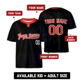 Custom Baltimore Two-Button Baseball Jersey – Blackout Style, Personalized Name & Number for Men, Women & Youth-2
