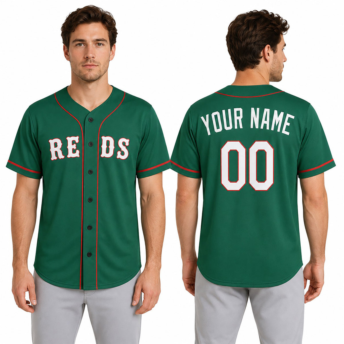 Custom Boston Baseball Jersey – Kelly Green Heritage Style, Personalized Name & Number for Kids & Adults-1