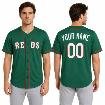 Custom Boston Baseball Jersey – Kelly Green Heritage Style, Personalized Name & Number for Kids & Adults-1