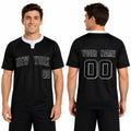 Custom Bronx Two-Button Baseball Jersey – Blackout Outline Style, Personalized Name & Number for Men, Women & Youth-1