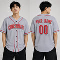 Custom Cincinnati Baseball Jersey – Road Gray Style, Personalized Name & Number for Kids & Adults-1