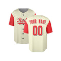 Custom Cincinnati Baseball Jersey – Cream Red Two-Tone Fashion Style, Personalized Name & Number for Kids & Adults-3