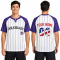 Custom Colorado Two-Button Baseball Jersey – USA 250th Fourth of July Style, Personalized Name & Number for Men, Women & Youth-1