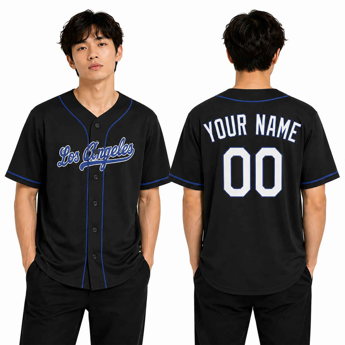 Custom Los Angeles Baseball Jersey – Fashion Style, Personalized Name & Number for Kids & Adults-1