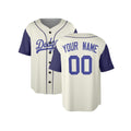 Custom Los Angeles Baseball Jersey – Cream Royal Two-Tone Fashion Style, Personalized Name & Number for Kids & Adults-4
