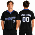 Custom Los Angeles Two-Button Baseball Jersey – Fashion Style, Personalized Name & Number for Men, Women & Youth-1