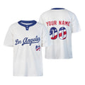 Custom Los Angeles Two-Button Baseball Jersey – USA 250th Fourth of July Style, Personalized Name & Number for Men, Women & Youth-3