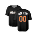 Custom Miami Baseball Jersey – Black Training Fashion Style, Personalized Name & Number for Kids & Adults-3