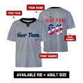 Custom Miami Two-Button Baseball Jersey – USA 250th Fourth of July Stadium Style, Personalized Name & Number for Men, Women & Youth-2