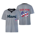 Custom Miami Two-Button Baseball Jersey – USA 250th Fourth of July Stadium Style, Personalized Name & Number for Men, Women & Youth-3