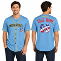 Custom Milwaukee Baseball Jersey – USA 250th Anniversary Fourth of July Style, Personalized Name & Number-1