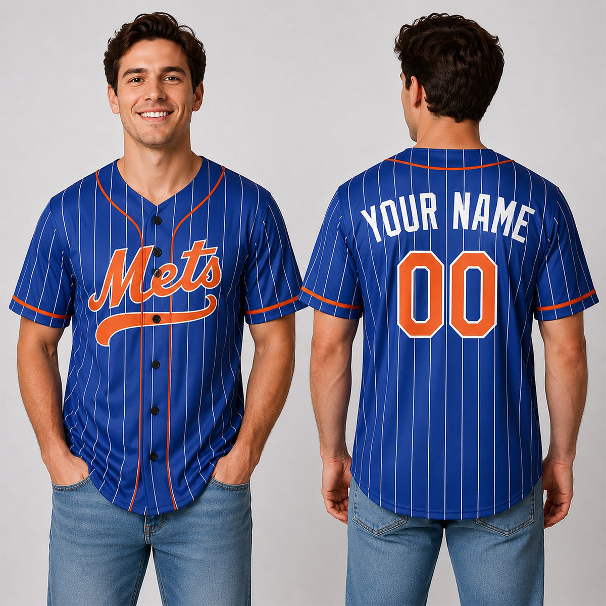 Custom New York Baseball Jersey – Royal Training Style, Personalized Name & Number for Kids & Adults-1
