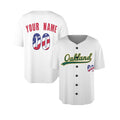 Custom Oakland Baseball Jersey – USA 250th Anniversary Fourth of July Style, Personalized Name & Number for Kids & Adults-3