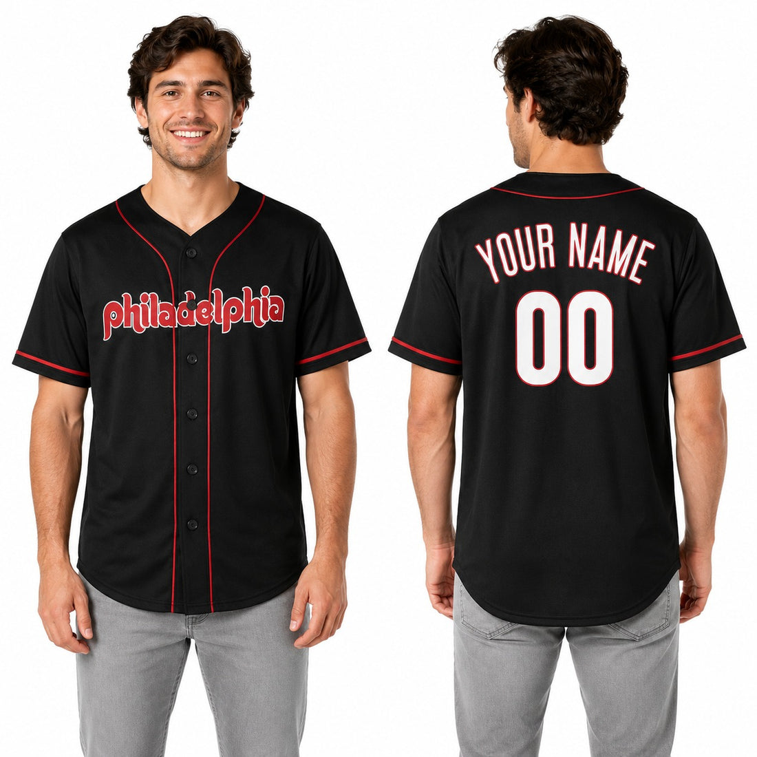 Custom Philadelphia Baseball Jersey – Fashion Style, Personalized Name & Number for Kids & Adults-1