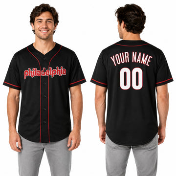 Custom Philadelphia Baseball Jersey – Fashion Style, Personalized Name & Number for Kids & Adults-1