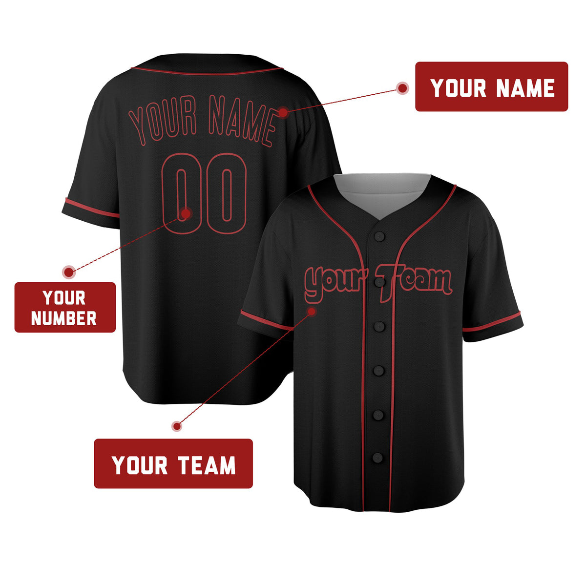 Custom Philadelphia Baseball Jersey – Black Athletic Fashion Style, Personalized Name & Number for Kids & Adults-2