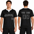 Custom Philadelphia Two-Button Baseball Jersey – Blackout Outline Style, Personalized Name & Number for Men, Women & Youth-1