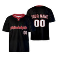 Custom Philadelphia Two-Button Baseball Jersey – Fashion Style, Personalized Name & Number for Men, Women & Youth-2
