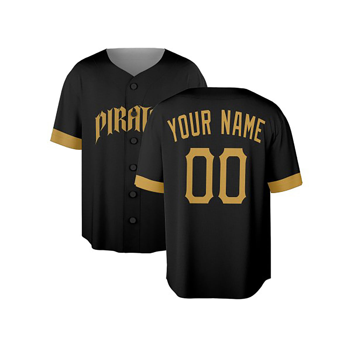 Custom Pittsburgh Baseball Jersey – 2026 Black Alternate Style, Personalized Name & Number for Kids & Adults-3