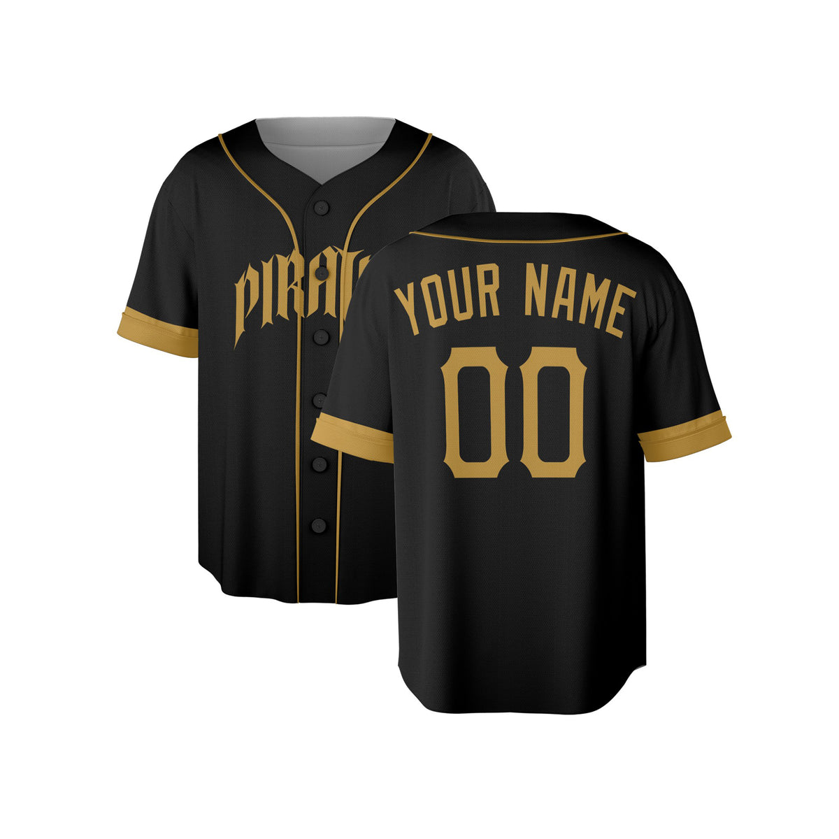 Custom Pittsburgh Baseball Jersey – 2026 Black Alternate Style, Personalized Name & Number for Kids & Adults-4