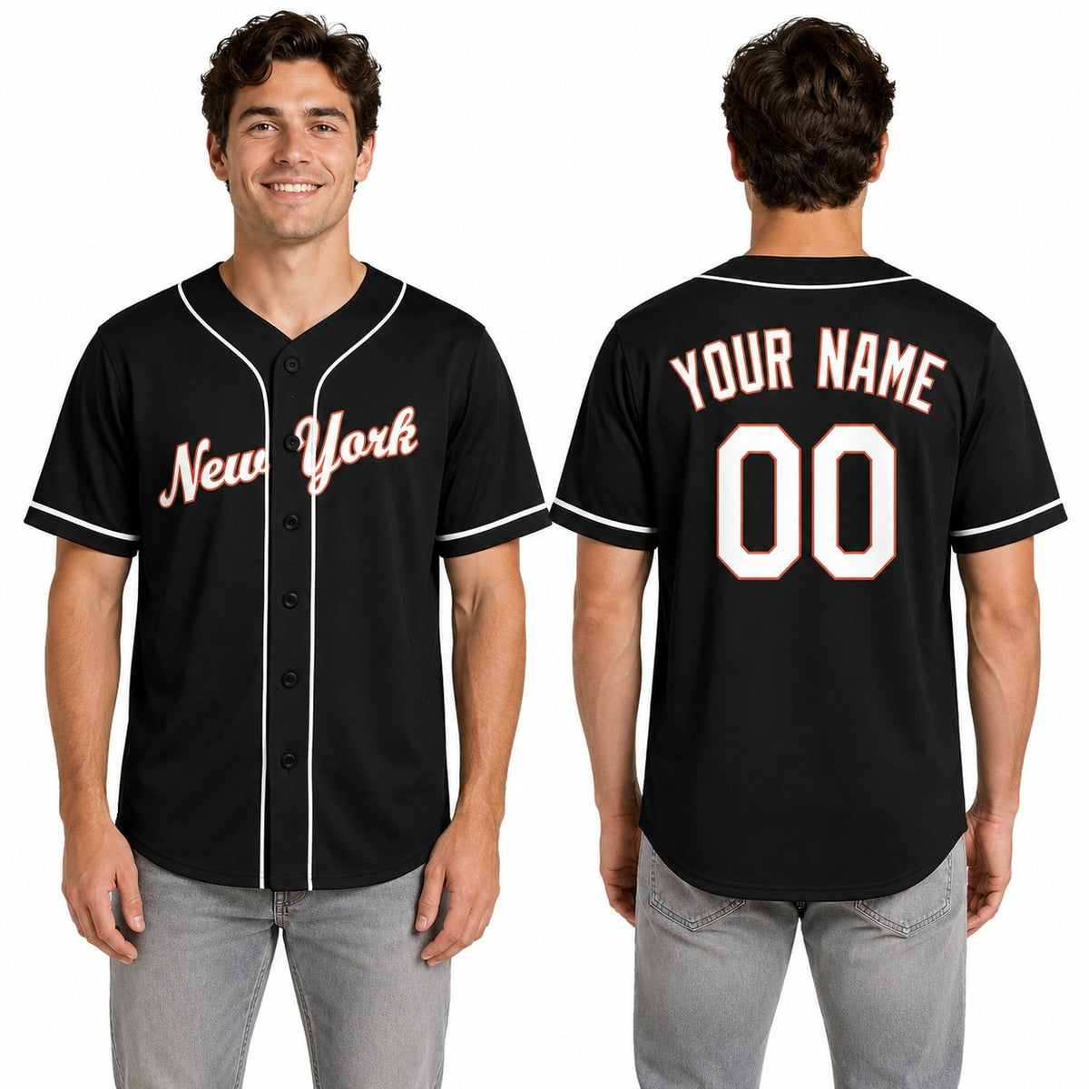 Custom Queens Baseball Jersey – Blackout Style, Personalized Name & Number for Kids & Adults-1