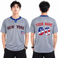 Custom Queens Two-Button Baseball Jersey – USA 250th Fourth of July Stadium Style, Personalized Name & Number for Men, Women & Youth-1