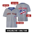 Custom Queens Two-Button Baseball Jersey – USA 250th Fourth of July Stadium Style, Personalized Name & Number for Men, Women & Youth-2