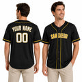 Custom San Diego Baseball Jersey – Blackout Style, Personalized Name & Number for Kids & Adults-1