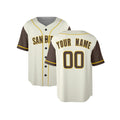 Custom San Diego Baseball Jersey – Cream Brown Two-Tone Fashion Style, Personalized Name & Number for Kids & Adults-4