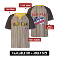 Custom San Diego Two-Button Baseball Jersey – USA 250th Fourth of July Stadium Style, Personalized Name & Number for Men, Women & Youth-2